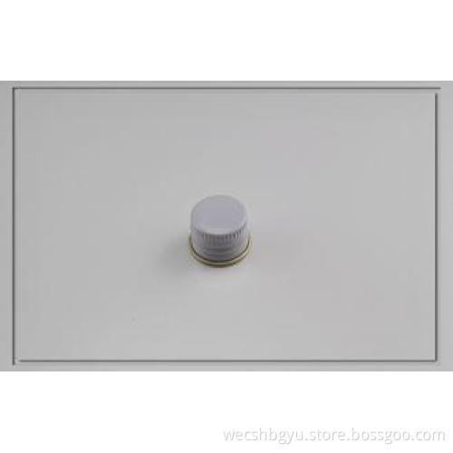 essential oil aluminum screw cap with white printing , 1814